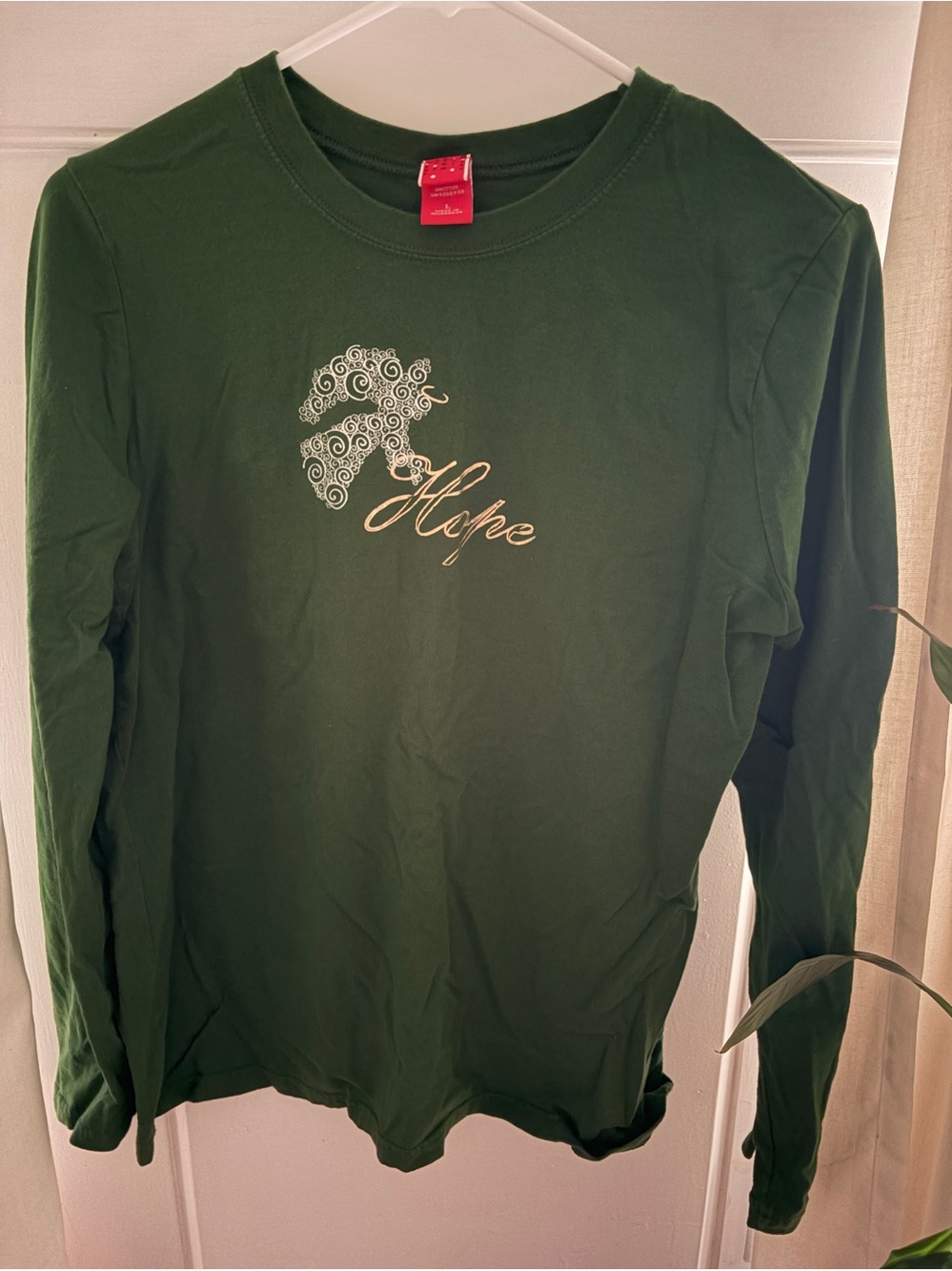 Target Green Hope Angel Long Sleeve Shirt Juniors Size L